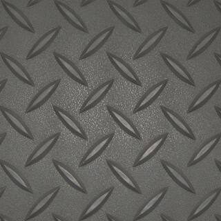 Diamond Deck 7.5 ft. x 20 ft. Charcoal Textured PVC Large Car Mat 86720