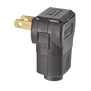 Leviton 15 Amp 125-Volt Non-Polarized Angle Plug Brown 101AN