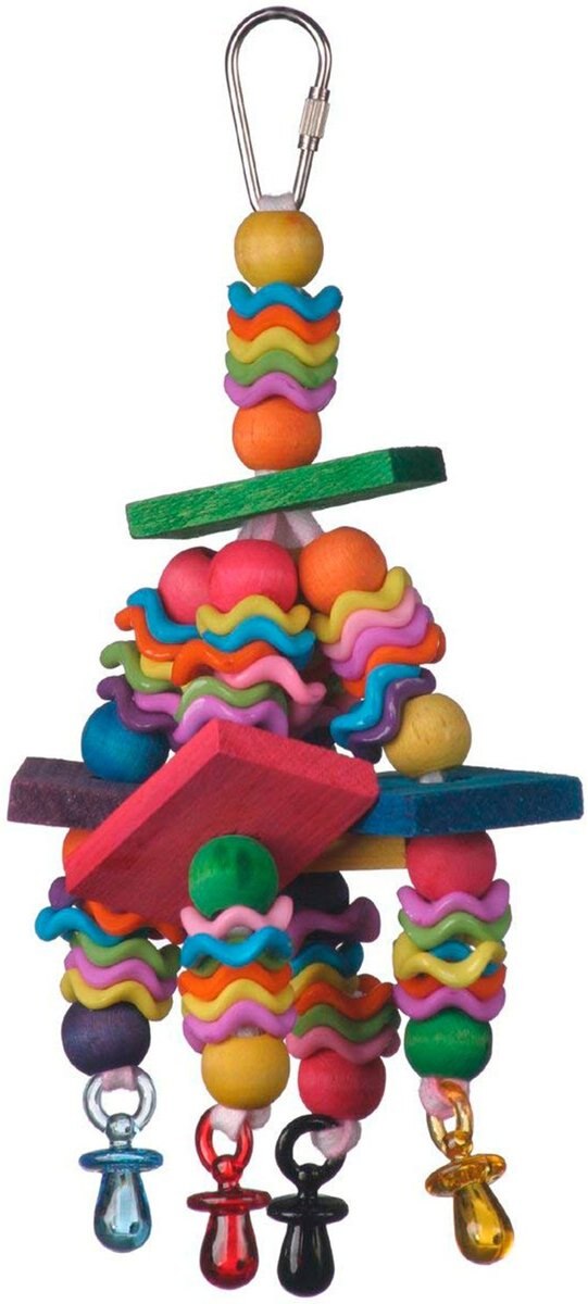 Super Bird Creations Wiggles and Wafers Bird Toy， Medium