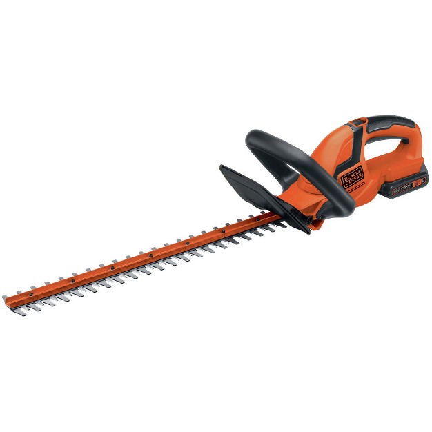 Black amp Decker Lht2220 20v Max Lithium ion Dual Action 22 In Cordless Electric Hedge Trimmer Kit 1 5 Ah