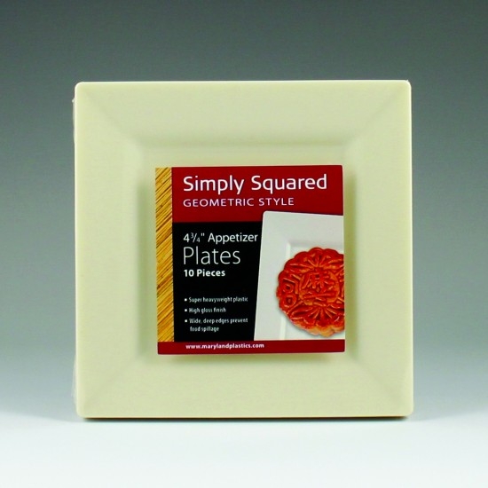 Maryland Plastics 4.75 Simply Squared Appetizer P...