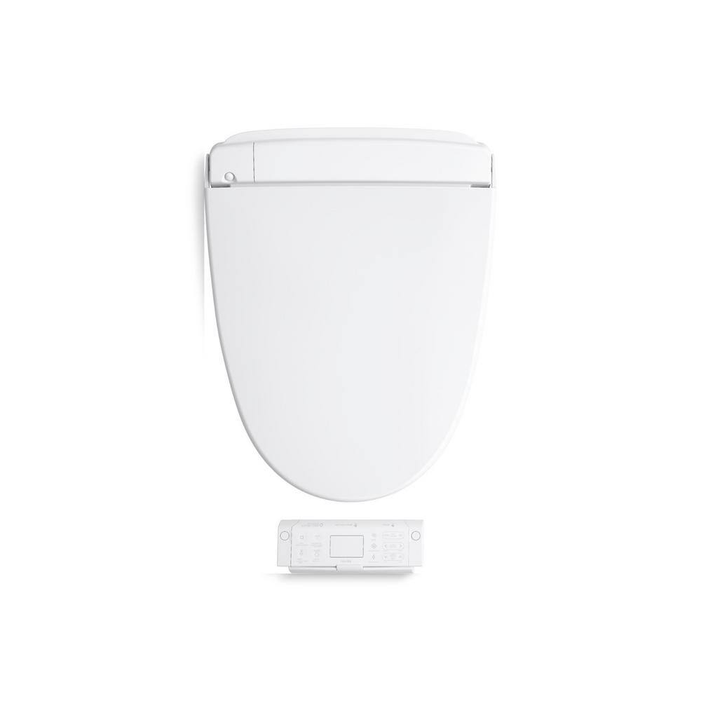 KOHLER Novita Electric Bidet Seat for Elongated Toilets with Remote Control in White BH90-N0