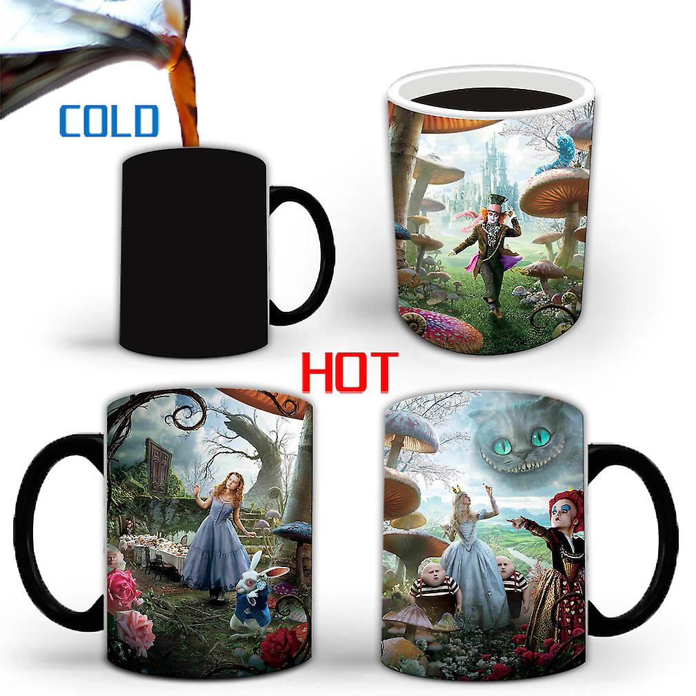 Alice In Wonderland Color Changing Mug Ceramic Coffee Mug Thermal Tea Cup Novelty Gift