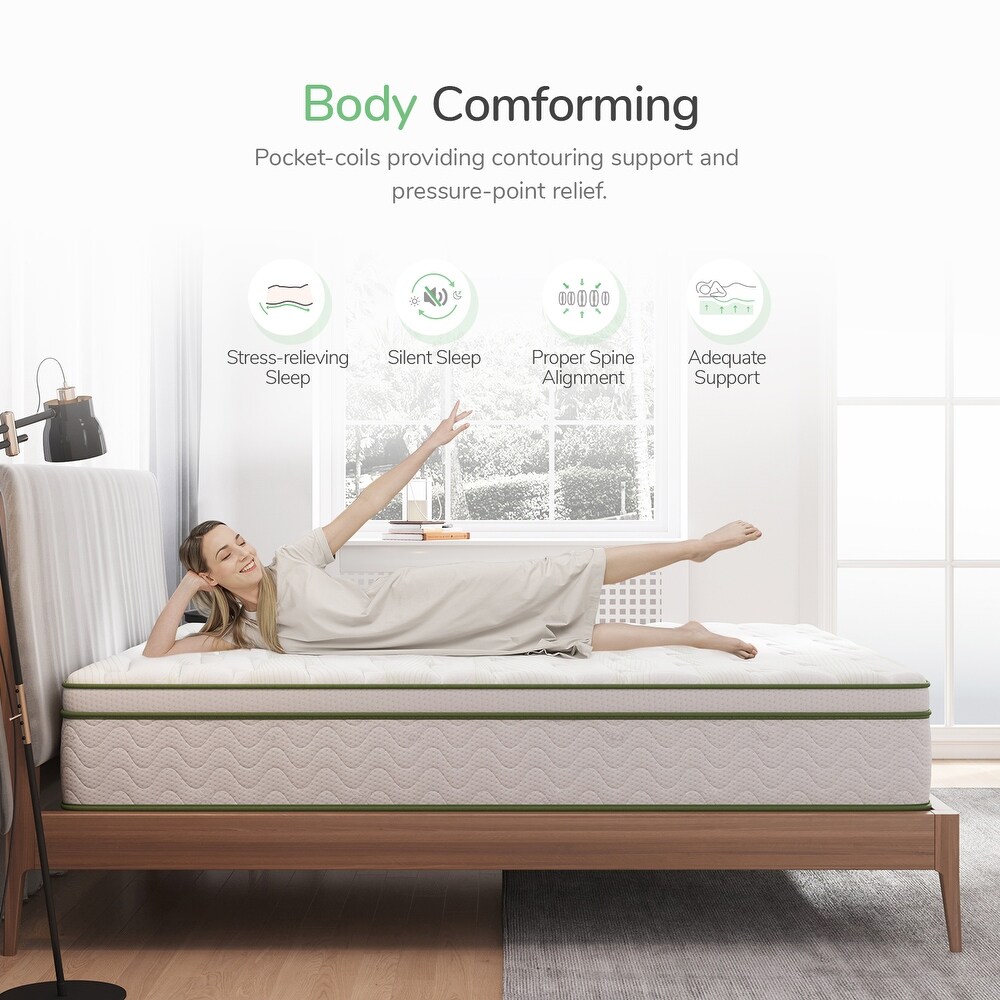 Novilla 12 Inch Gel Memory Foam Hybrid Mattress with Pocketed Coil