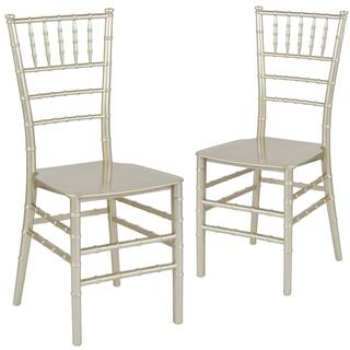 Carnegy Avenue Champagne Flat Seat Resin Chiavari Chairs (Set of 2) CGA-LE-249667-CH-HD