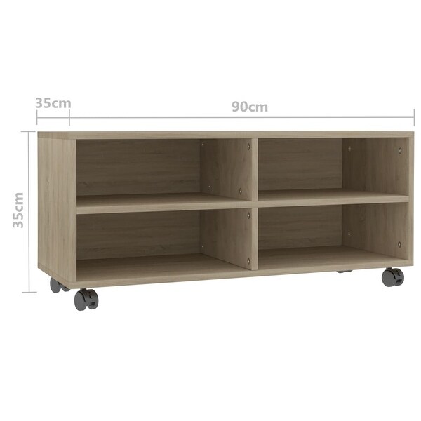 TV Cabinet with Castors Sonoma Oak 35.4