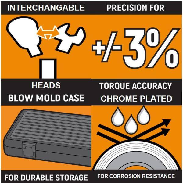 GEARWRENCH 38 in. Drive SAE Open End Interchangeable Torque Wrench Set (12-Piece) 89452