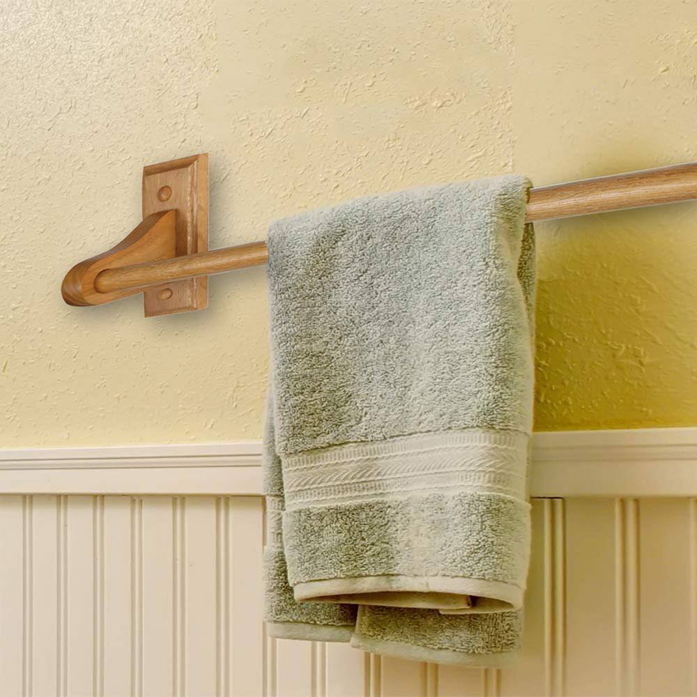 Design House Dalton 24 in. Towel Bar in Honey Oak 561175