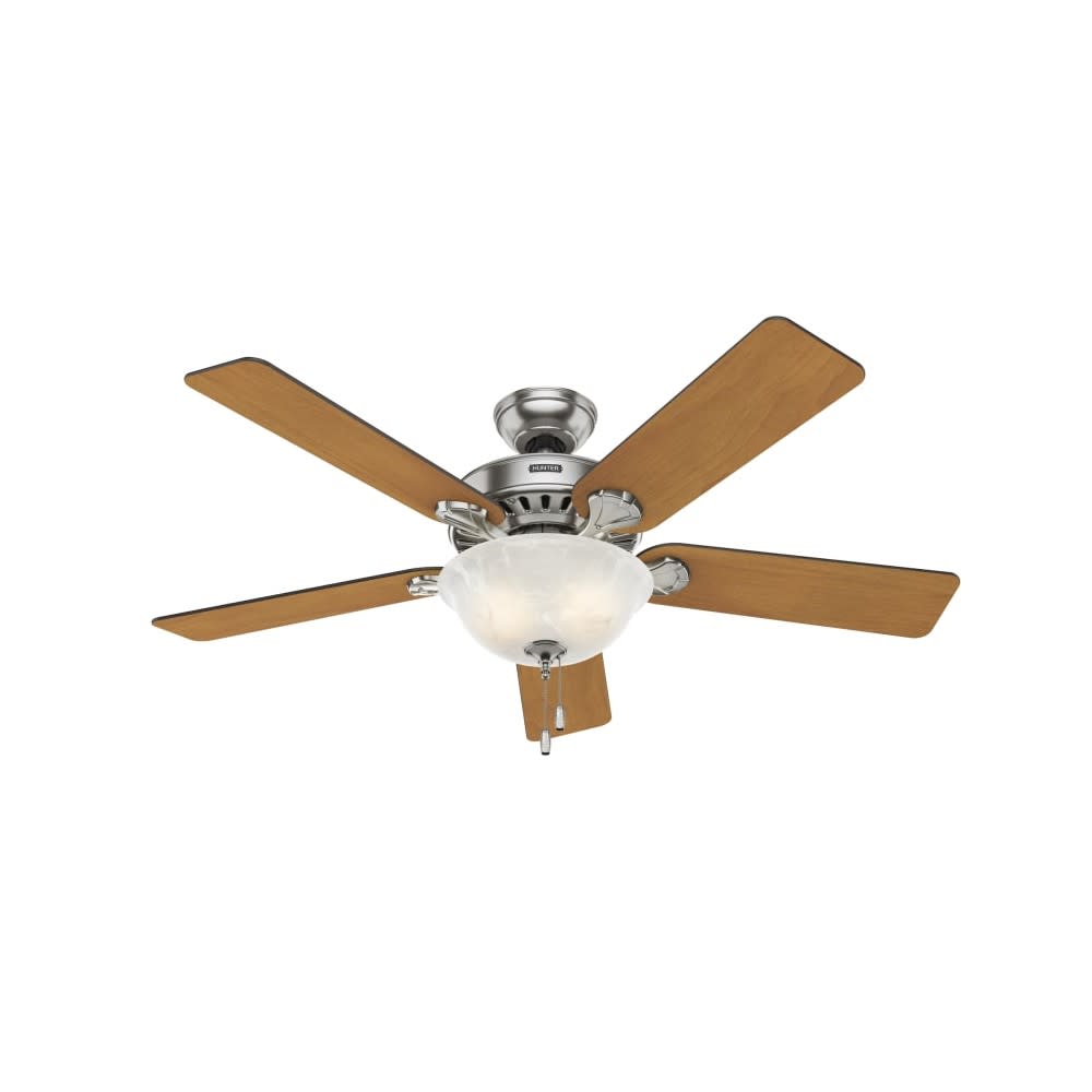 Hunter Pros Best Ceiling Fan 52 Brushed Nickel Chestnut ;