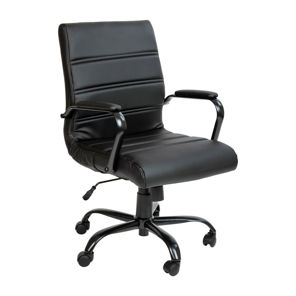 Mid back LeatherSoft Executive Swivel Office Chair