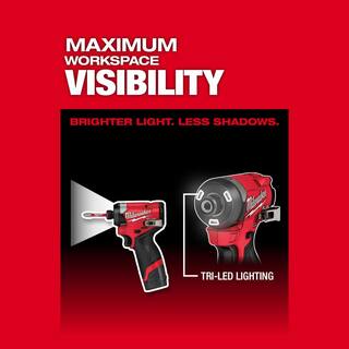 MW M12 FUEL 12-Volt Lithium-Ion Brushless Cordless 14 in. Hex Impact Driver Kit with M12 38 in. Ratchet 3453-22-2457-20