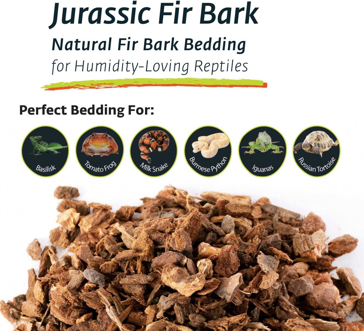 Galapagos  Jurassic Fir Bark Reptile Bedding， 24-qt bag