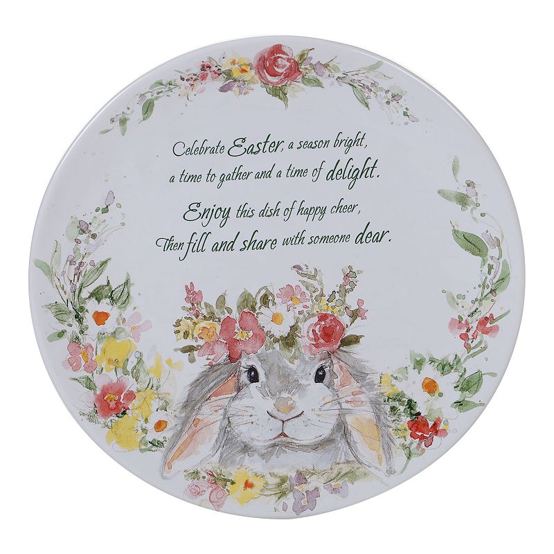 Certified International Sweet Bunny Pass Along Plate