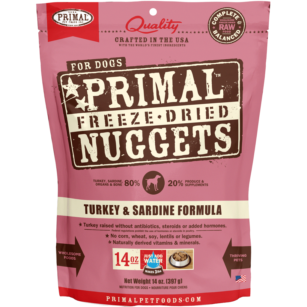 Primal Freeze-Dried Turkey and Sardine Formula Dog Food