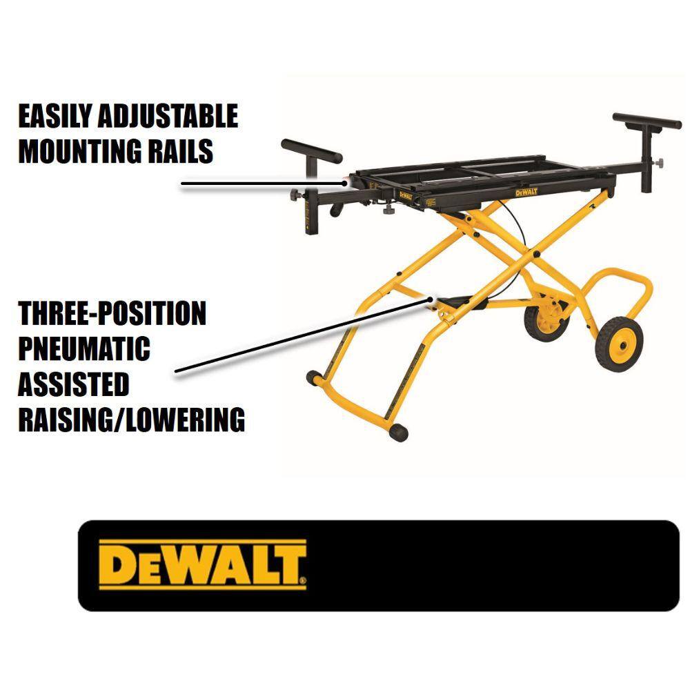 DW 32-12 in. x 60 in. Rolling Miter Saw Stand with 300 lbs. Capacity DWX726