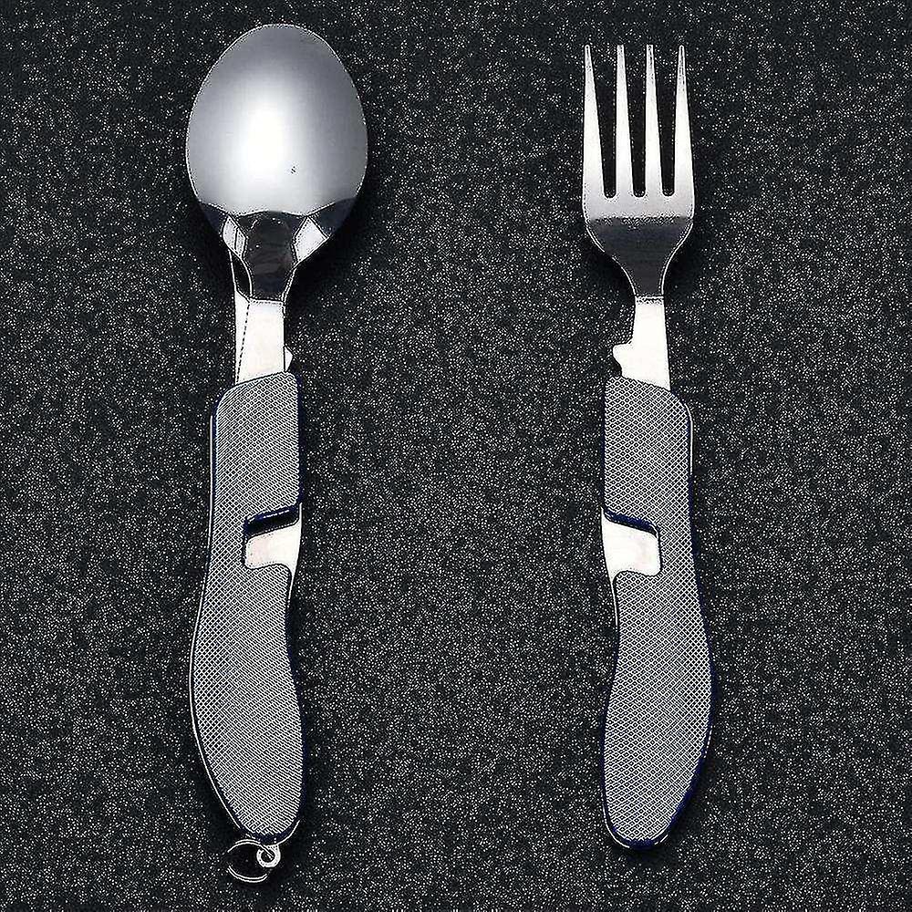 4-in-1 Camping Utensils Cutlery Set (fork/spoon/knife/bottle Opener)