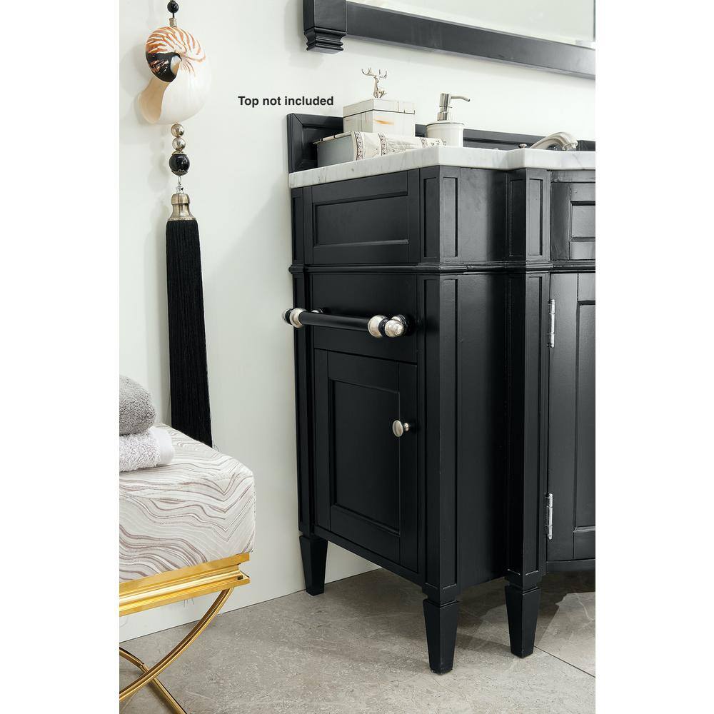 James Martin Vanities Brittany 46.5 in. W x 23 in. D x 32.8 in. H Single Bath Vanity Cabinet Without Top in Black Onyx 650-V46-BKO