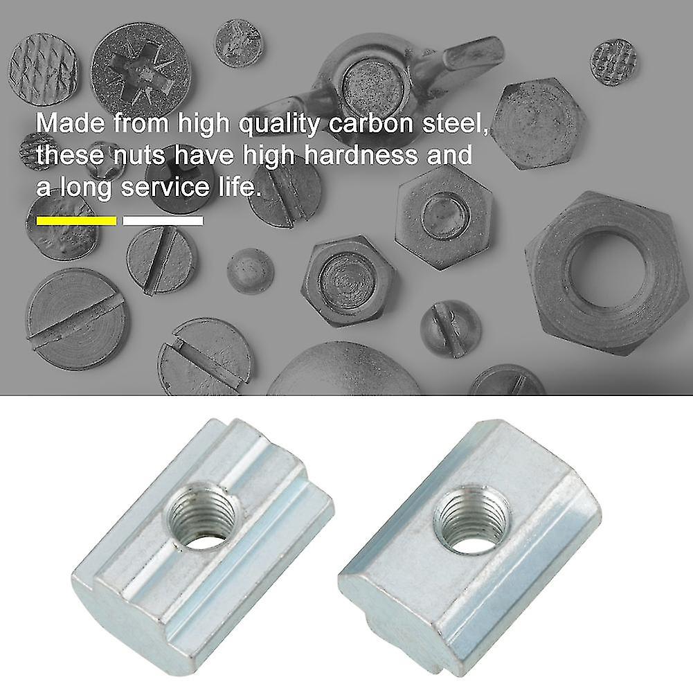 Zinc Plated Carbon Steel Sliding T slot Nut for Aluminum Profile Accessories (M6)