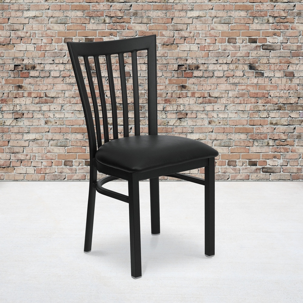 2 Pack School House Back Metal Restaurant Chair   17.25\