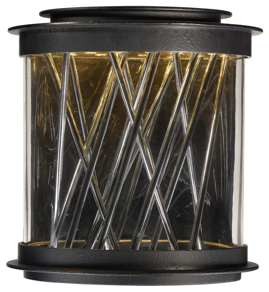 Maxim Lighting 53495CLTEPC Bedazzle   10.75 quot9W 2 LED Outdoor Wall Lantern   Transitional   Outdoor Wall Lights And Sconces   by We Got Lites  Houzz