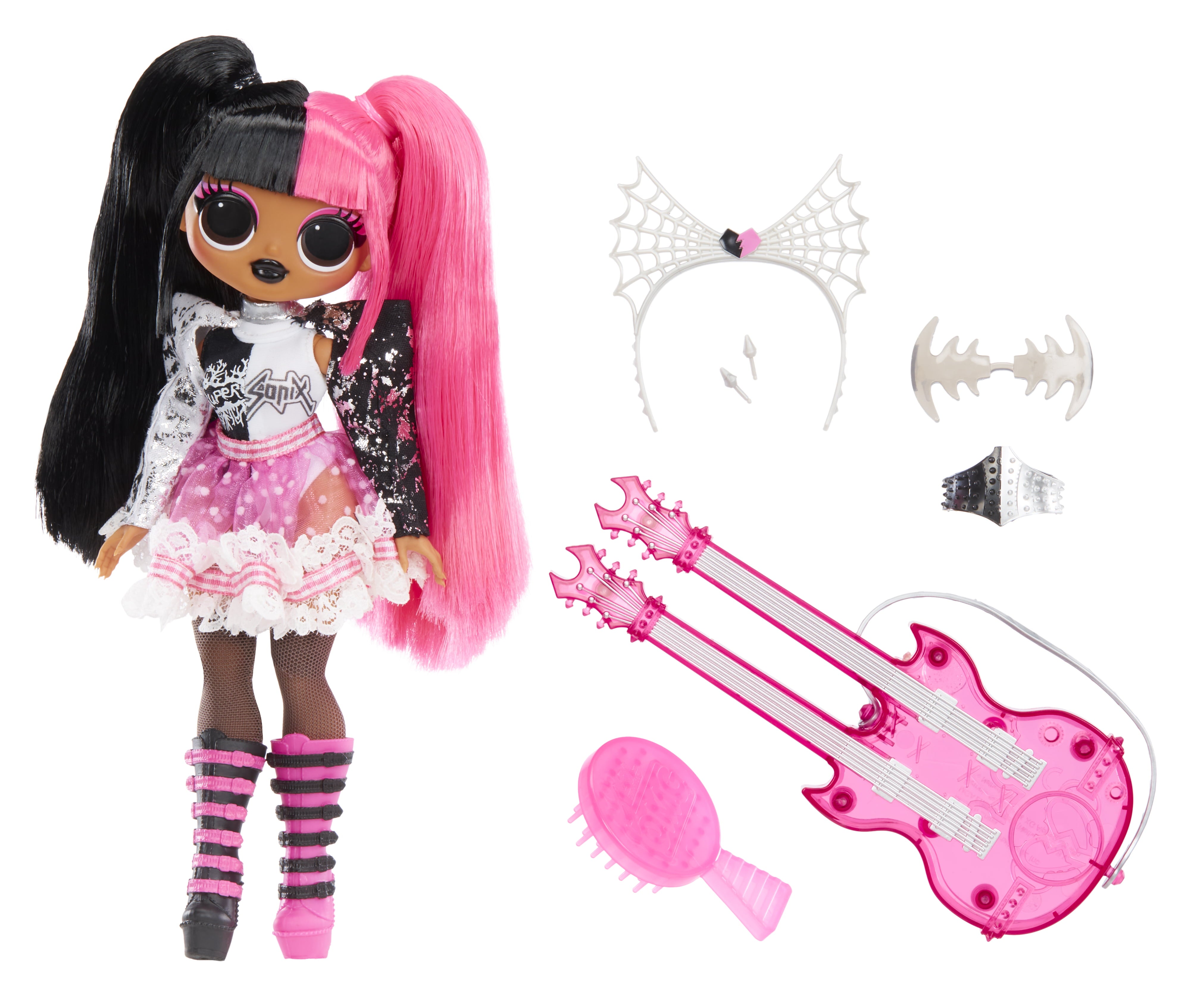 LOL Surprise OMG Remix Super Surprise - 70+ Surprises, 4 Fashion Dolls & 4 Dolls, Boombox Playset