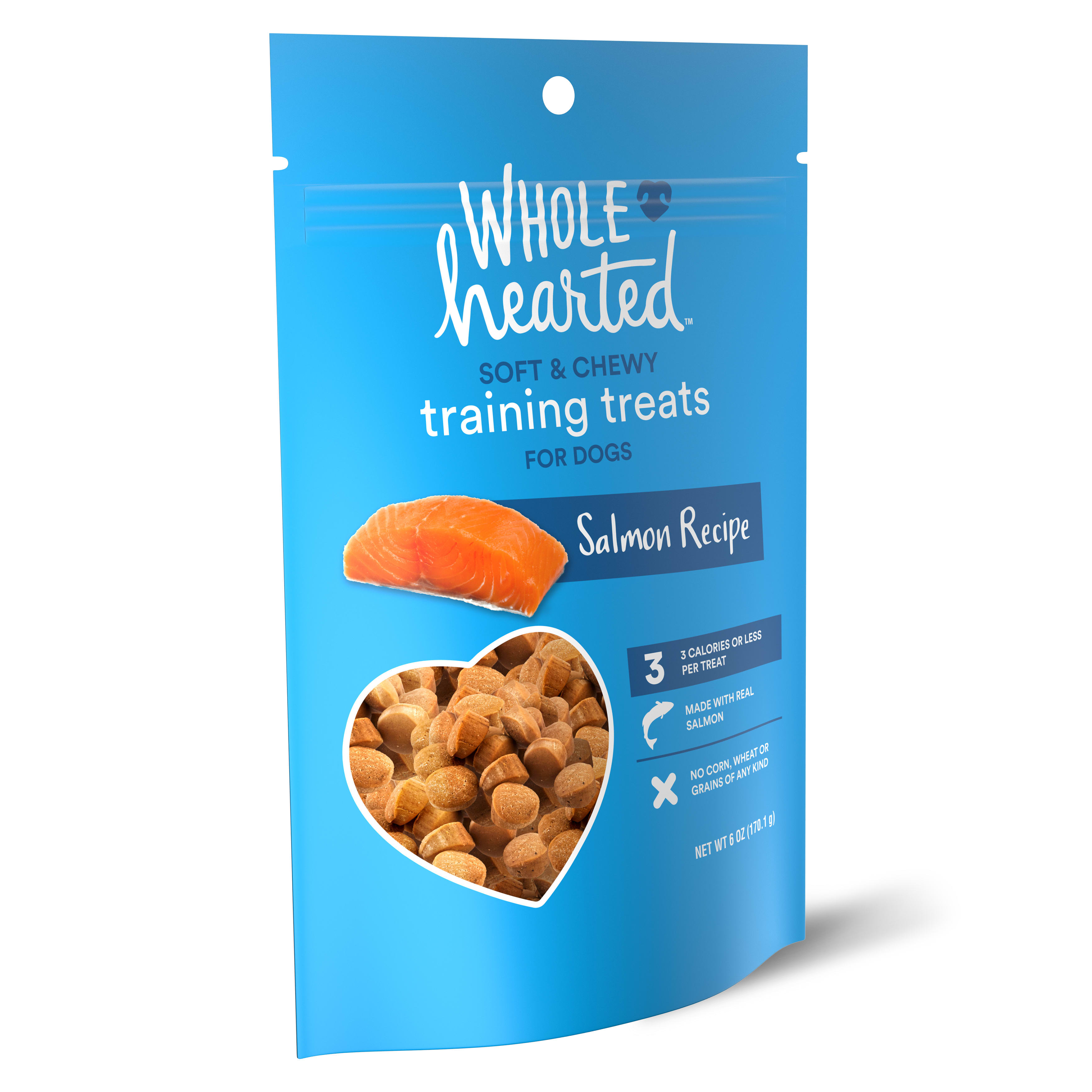 WholeHearted Grain-Free Tender Tidbits Salmon Recipe Dog Training Treats， 6 oz.