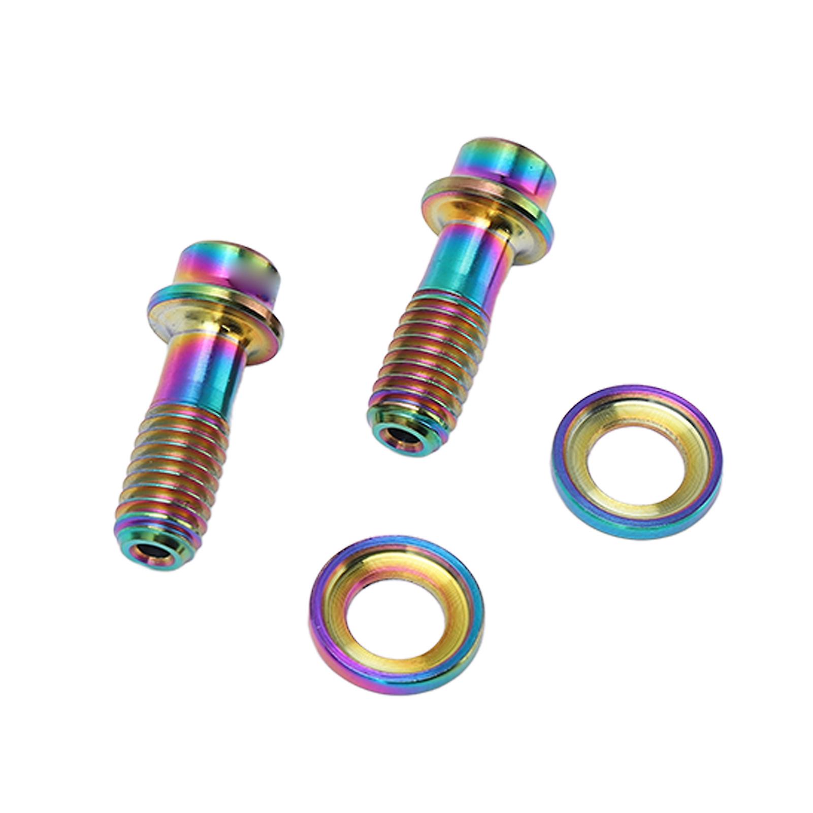 Risk 4pcs/box Titanium Alloy Fixed Screw Set For Sram Brake Disc Road Bike Upgrade Accessoriesrt121 Colorful (4pcs/box)