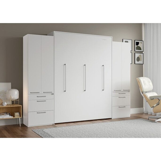 Designer Murphy Bed with Double Storage Units