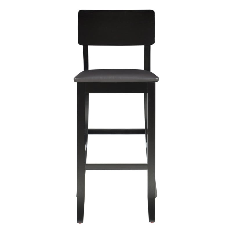 Linon Lovell Black Stationary Bar Stool   N/A