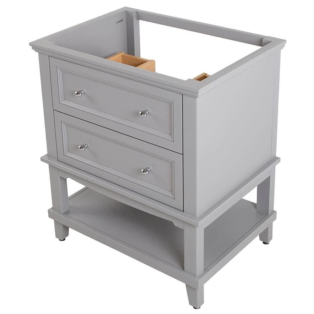 Home Decorators Collection Teasian 30 in W x 21 in D Bathroom Vanity Cabinet Only in Sterling Gray