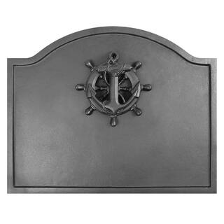 MINUTEMAN INTERNATIONAL 22.5 in. L Black Large Cast Iron Nautical Fireback CFB-19