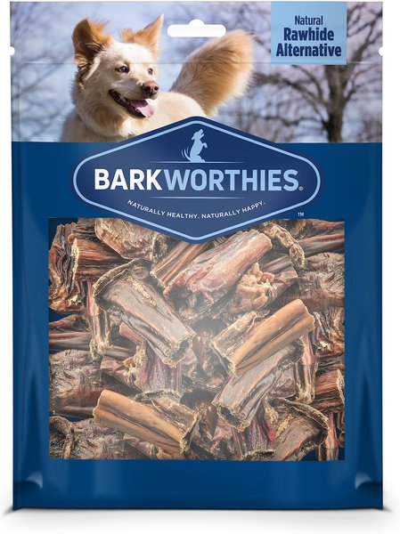 Barkworthies Beef Gullet Stick Bites Dog Chews， 1.5-lb bag