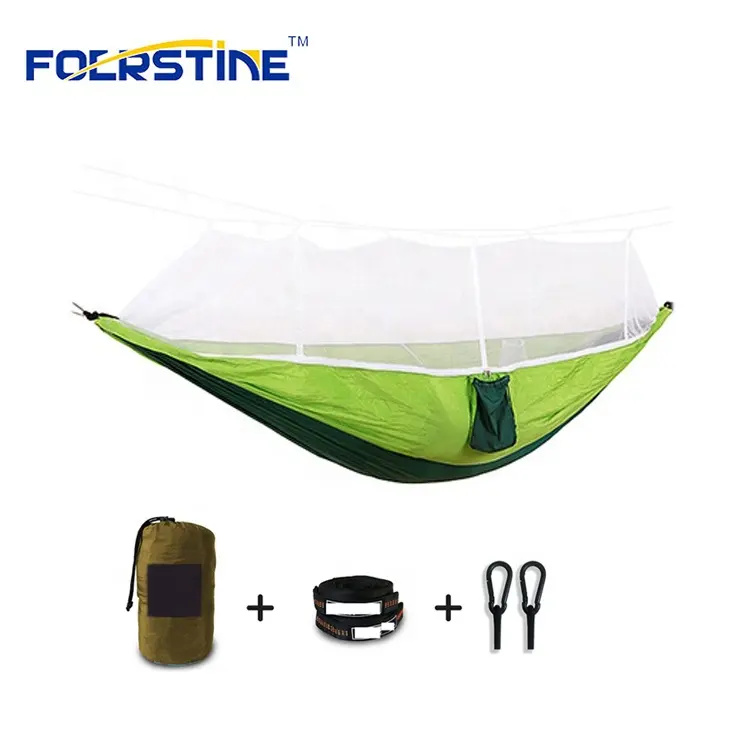 Portable folding parachute camping double hammock With Mosquito Net