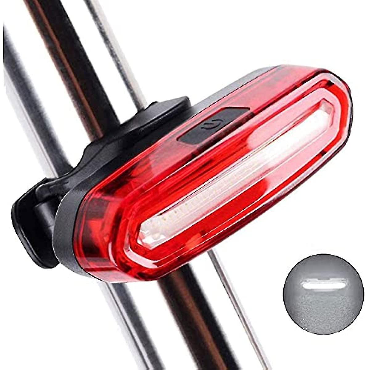 2pcs Rear Bike Light Powerful Led Usb Rechargeable Bike Tail Light  Waterproof Bike Back Light 4 Modes For Cycling Helmet Safety Warning Strobe