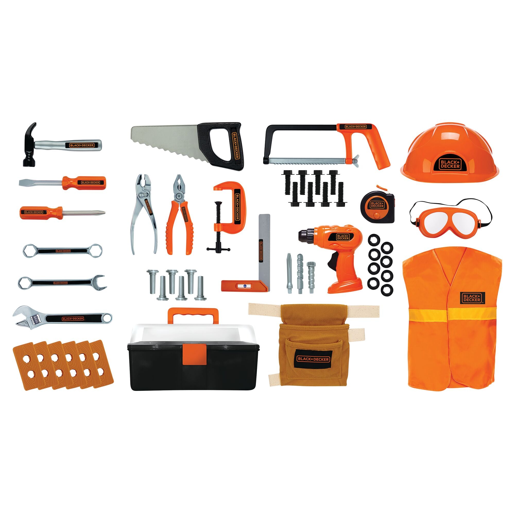 Junior 50 Pc. Carpenter Dress-Up Set With Toy Tools