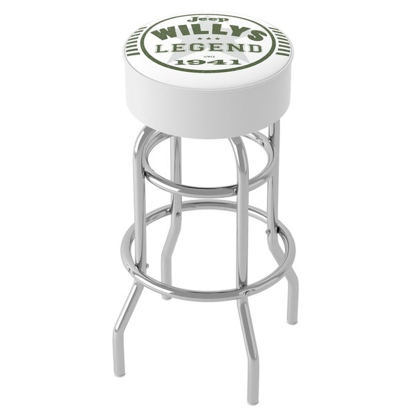 Jeep Willys Legend 360 Degree Swivel Barstool with Foam Padded Seat - 20 x 20 x 31