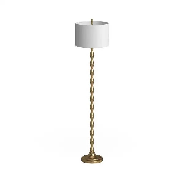 SAFAVIEH Lighting 64-inch Aurelia Antiqued Gold Floor Lamp - 15