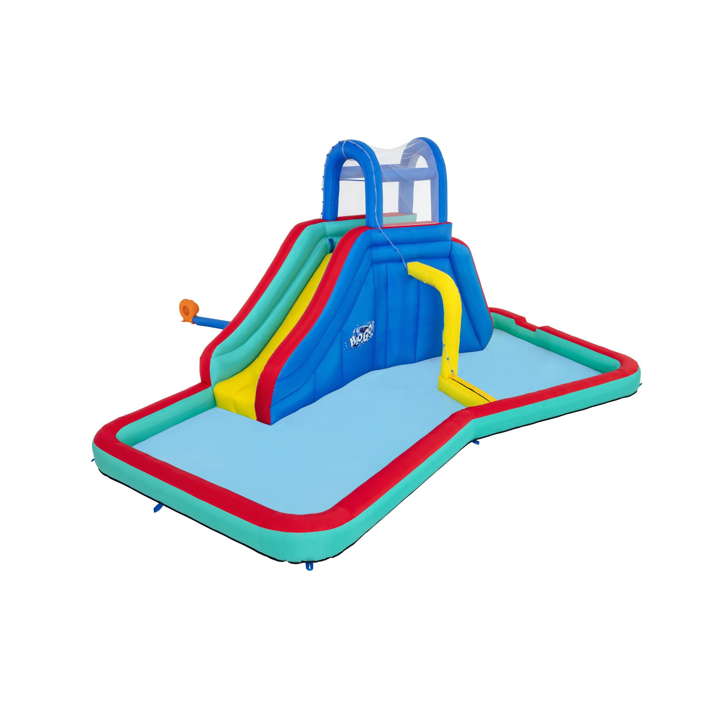 H2OGO! Bestway - 8'10" Waterfall Waves Mega Kids PVC-coated polyester Inflatable Water Park, Children ages 5 and up