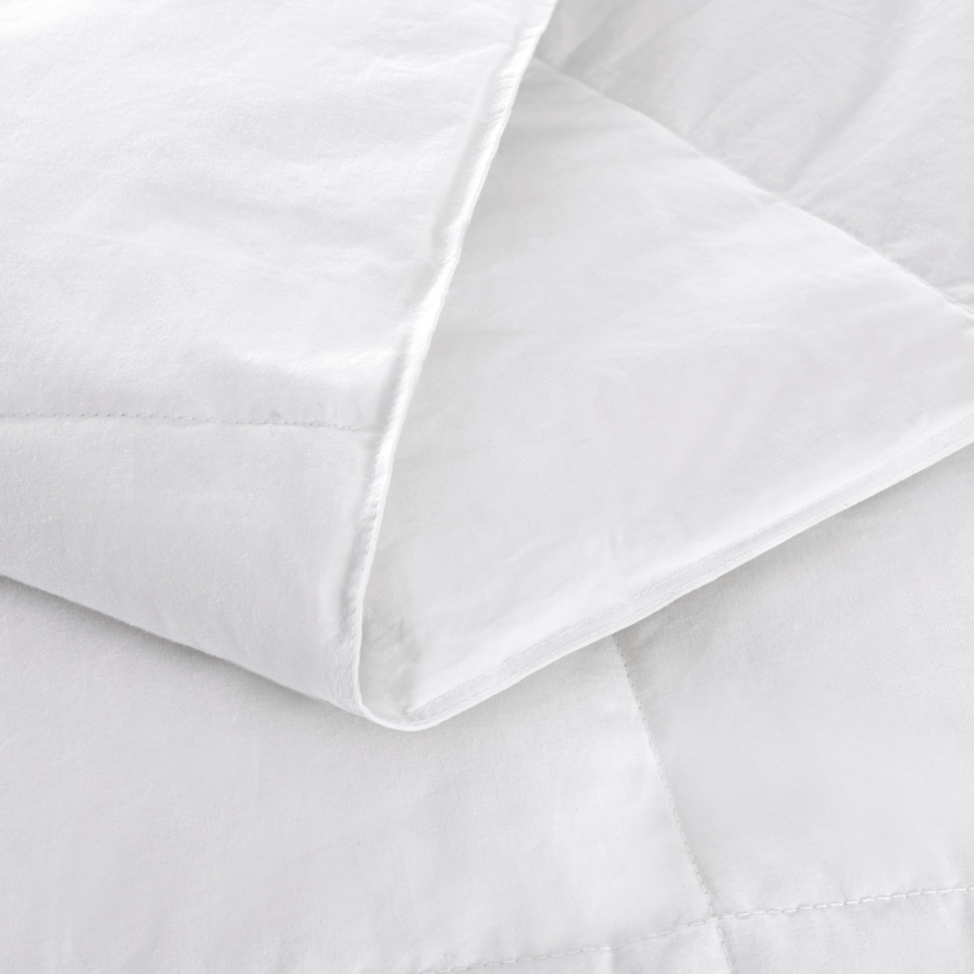 Peace Nest All Season White Down Feather Fiber Comforter with Cotton Cover， King