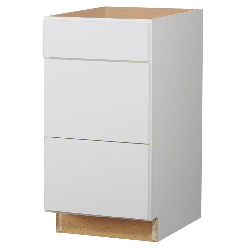 Hampton Bay Westfield Feather White Shaker Stock Drawer Base Kitchen Cabinet (18 in. W x 23.75 in. D x 35 in. H) F11DB18