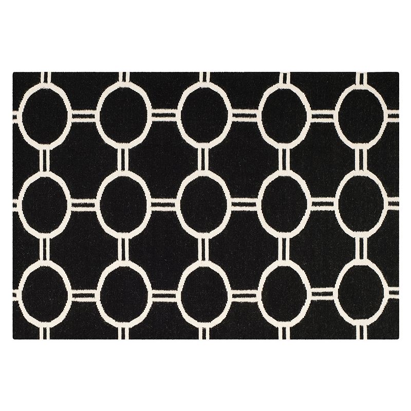 Safavieh Dhurries Roundlink Handwoven Flatweave Wool Rug