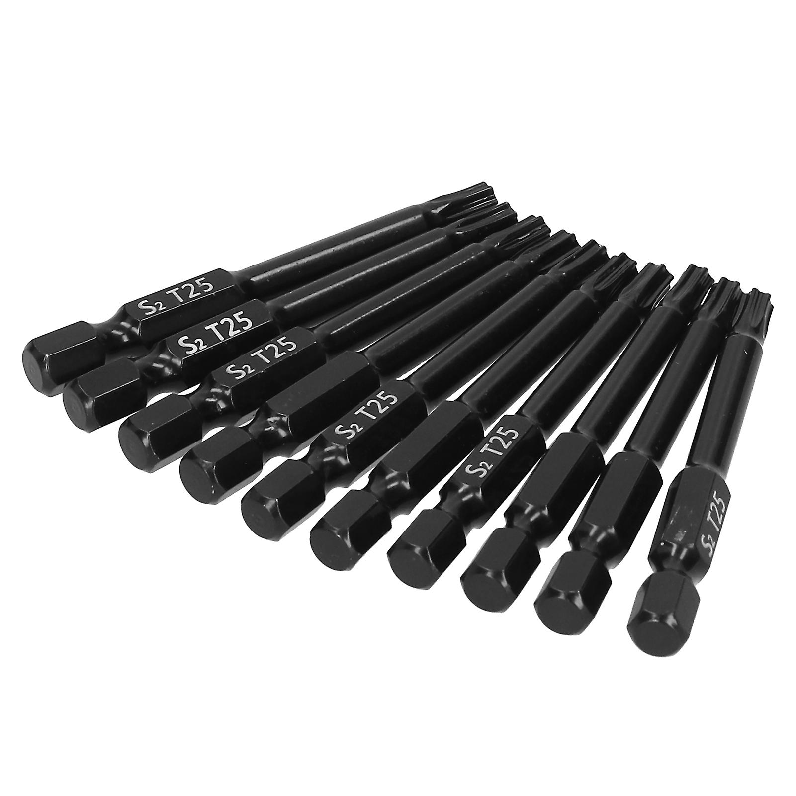 10pcs 60mm Steel Star Head Screwdriver Set Bits Hand Tools Magnetic Screw Driver Bit Sett25