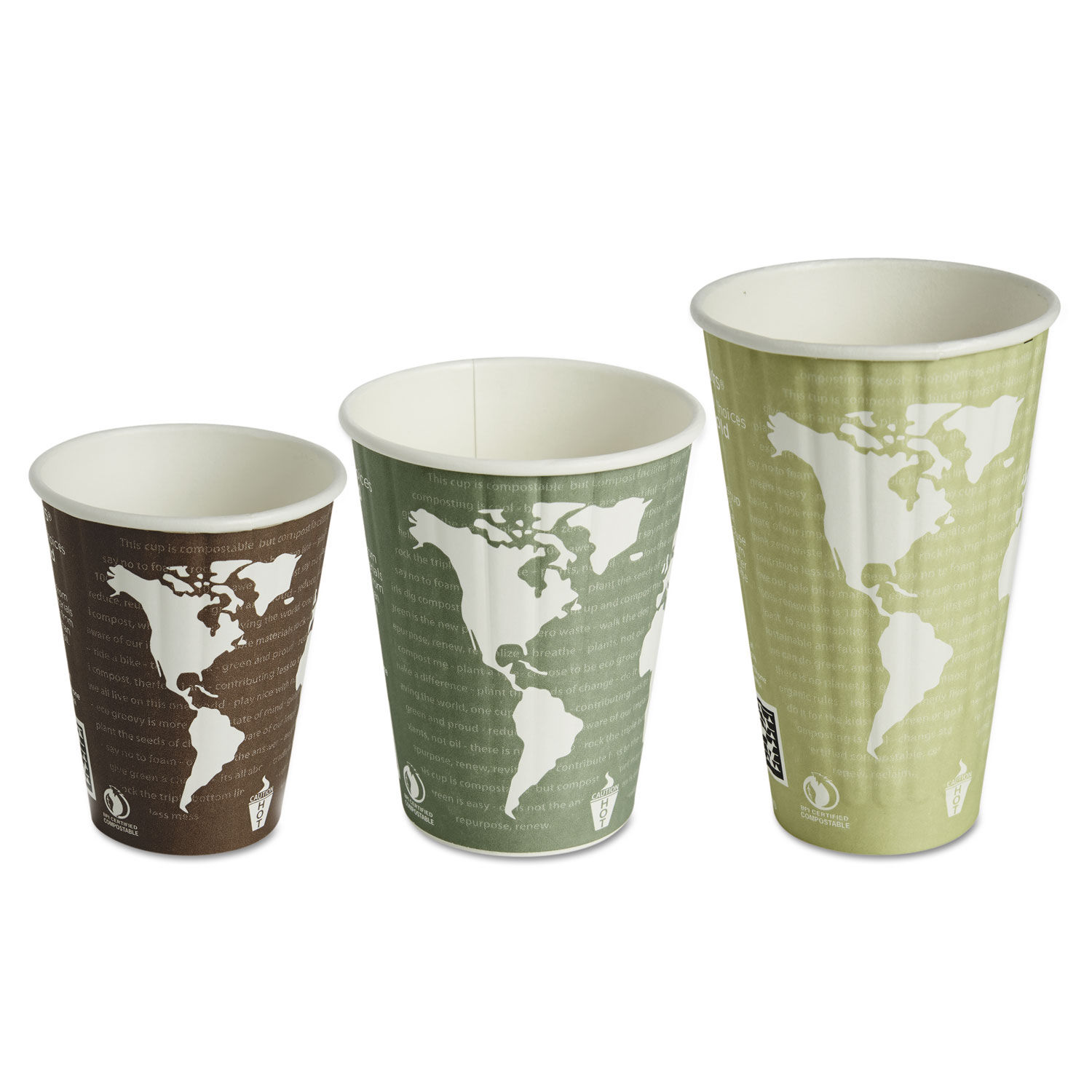 World Art Renewable and Compostable Insulated Hot Cups by Eco-Productsandreg; ECOEPBNHC8WD