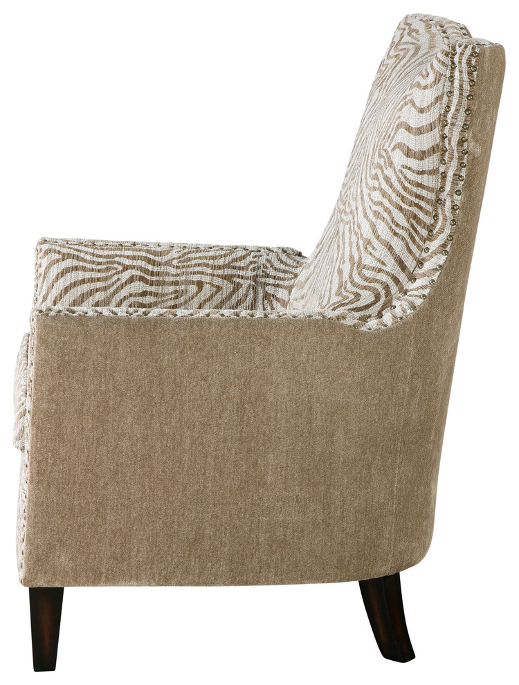 Kiango Animal Pattern Armchair   Transitional   Armchairs And Accent Chairs   by Ownax  Houzz