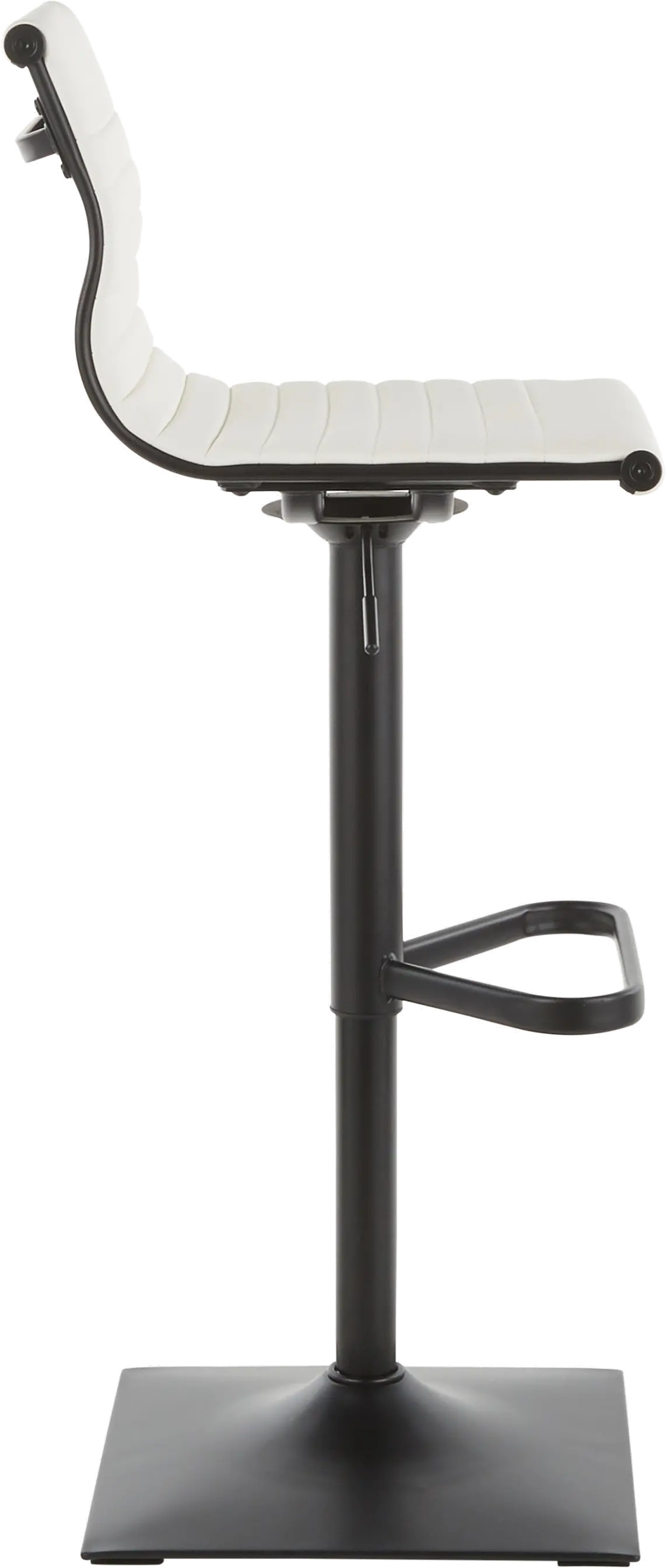 Masters Black and White Adjustable Swivel Bar Stool