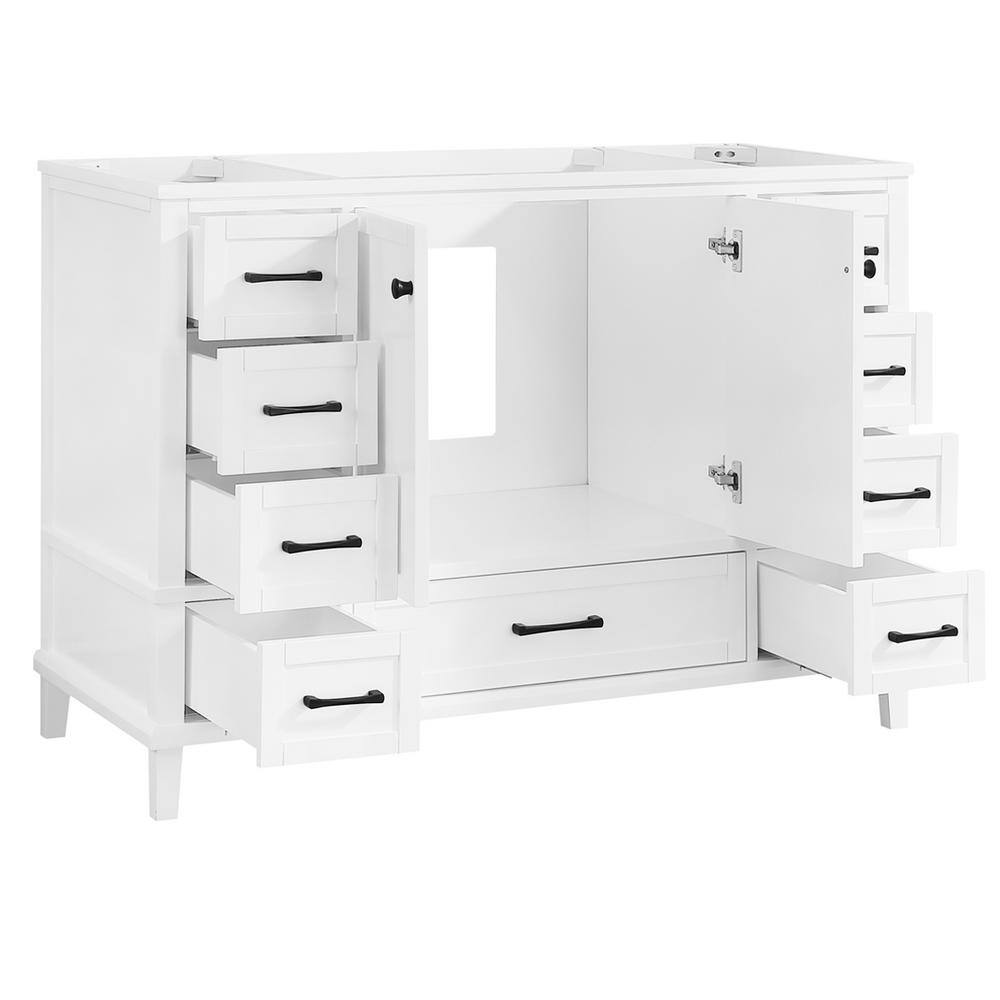 Home Decorators Collection Merryfield 48 in. W x 21-12 in. D Bathroom Vanity Cabinet Only in White 19112-V48-WT