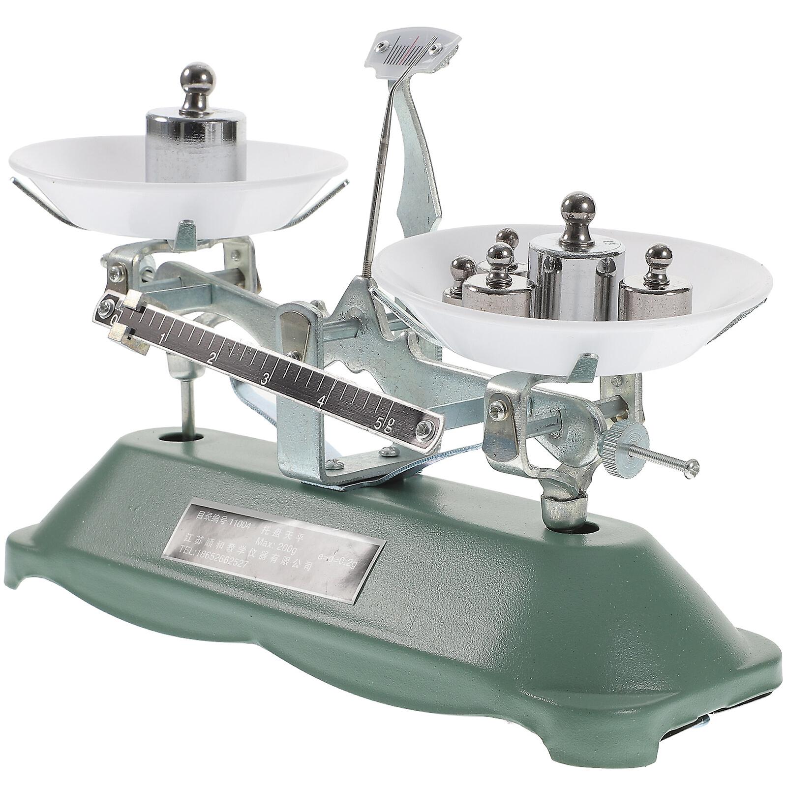 1 Set Balance Scale Laboratory Triple Beam Balance Scale Teaching Tool With Weights Tweezers