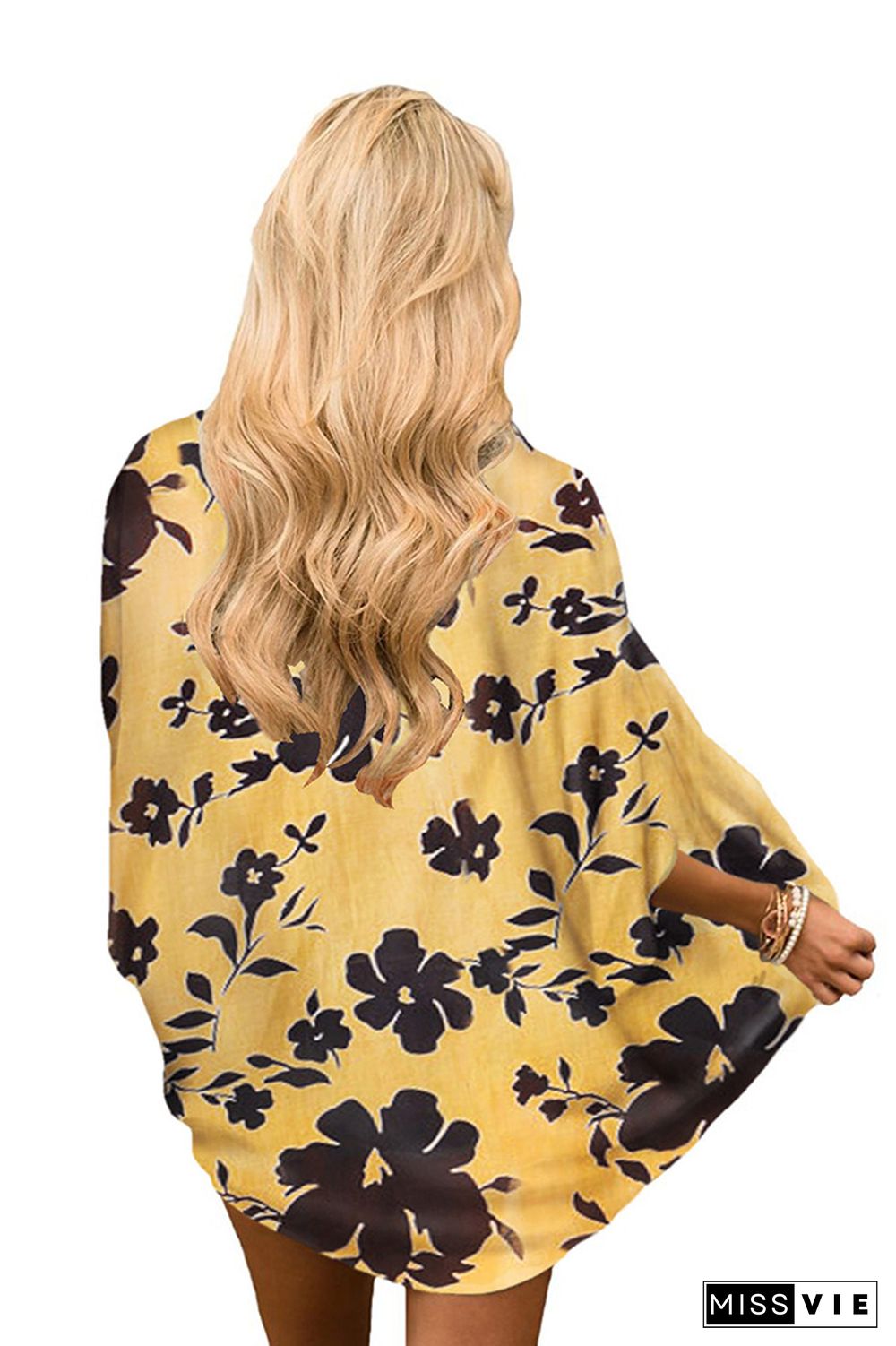 Casual Chiffon Print Sunscreen Blouse Cover up