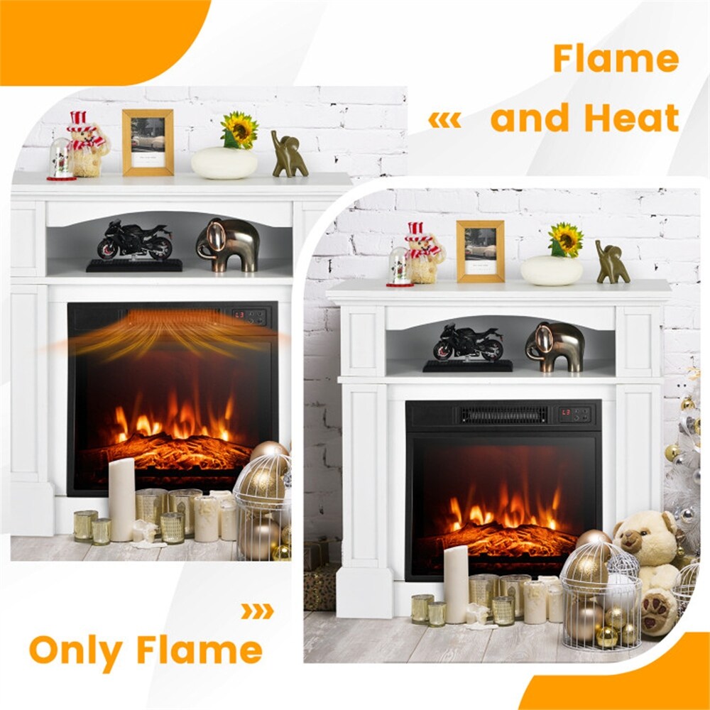 18 inch Freestanding Electric Fireplace with Shelf