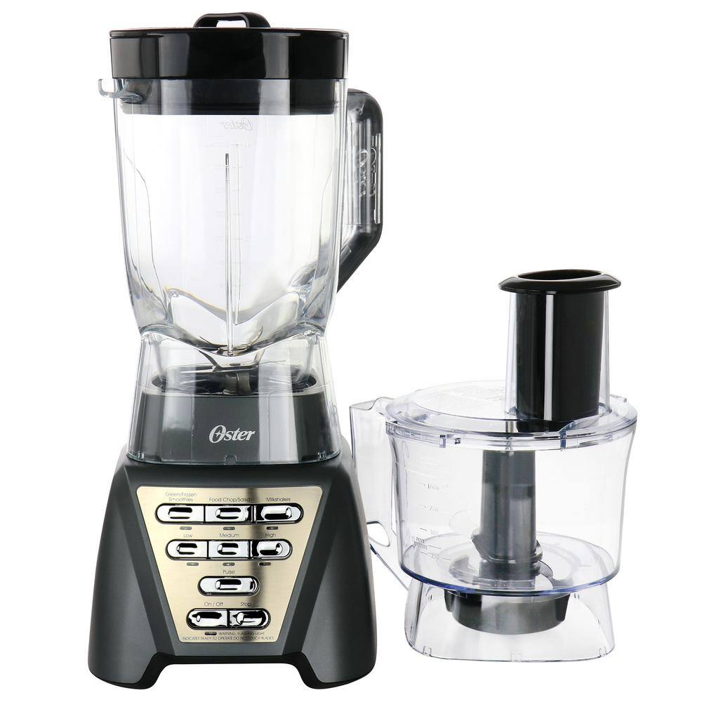 Oster Pro 1200 Plus 2-in-1 64 oz. 7-Speed Countertop Blender and Food Processor in Gray 985120294M